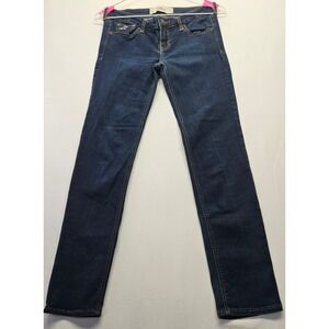 Hollister Low Rise Skinny Jeans Dark Wash Indigo Denim W27 L31 Womens 5S